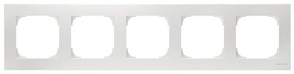 ABB  SKY Альпийский Белый Рамка 5-местная 8575 BL  /2CLA857500A1101/
