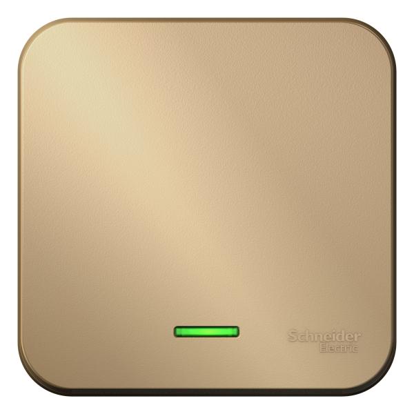 Schneider Electric  BLANCA  Титан  Выключатель 1-клавишный (cхема.1) с подсветкой 10А, 250B, открытая установка BLNVA101104