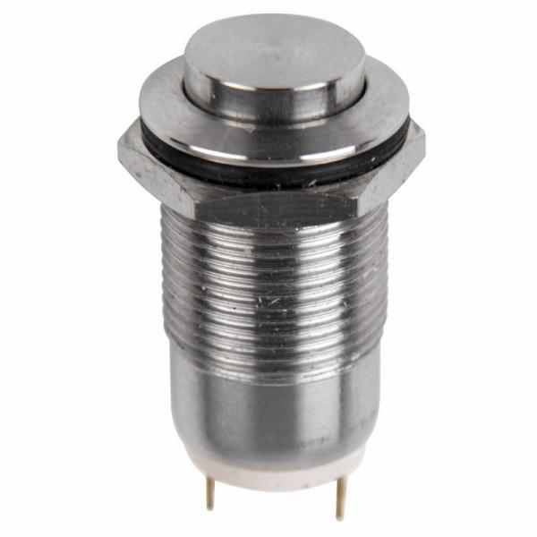 Кнопка  антивандальная Ø12  Фикс (2с) ON-OFF выпуклая (A12-B2) REXANT 36-3152