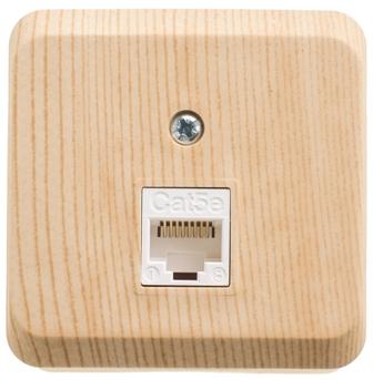 Schneider Electric  ЭТЮД  Сосна  Розетка открытая установка компьютерная RJ45 кат.5E, Сделано в России KOMA-001D
