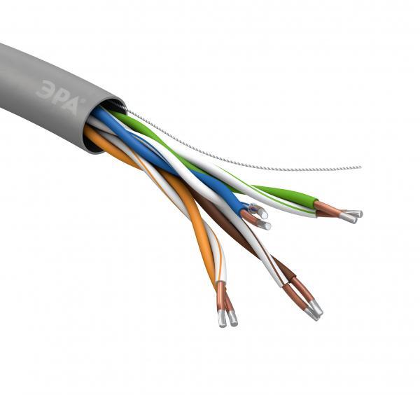 U/UTP 4х2х24 AWG Cat5e CCA PVC 100 м SIMPLE Кабель витая пара ЭРА