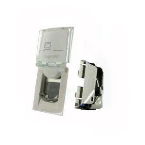 Розетка механизм RJ45 FTP категория 6e 1 модуль Legrand  Mosaic  Белая  076562