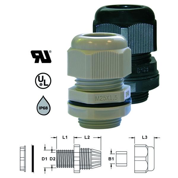 Кабельные резьбовые соединения ИП68, M50, цвет черный (уп 5шт.) Haupa   250096