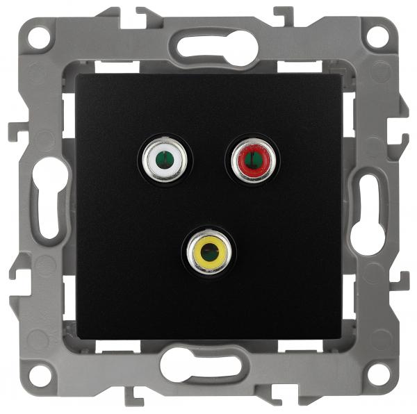 ЭРА  Эра12  Антрацит  Розетка RCA  12-3113-05