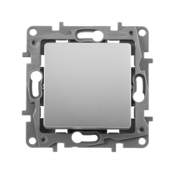 Legrand  Etika  Алюминий Переключатель механизм 1-клавишный промежуточный 10AX, 250В 672409