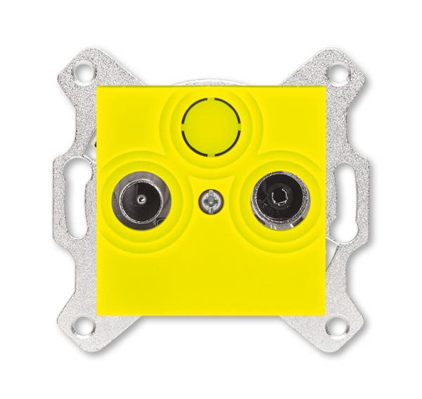ABB  Levit  Жёлтый Розетка TV-R, оконечная 2CHH083503A6064