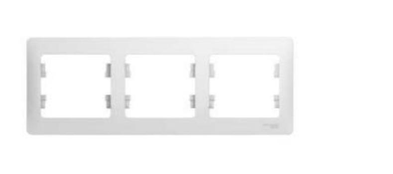 Schneider Electric Glossa  Белый Рамка 3-местная горизонтальная IP20 скрытая установка GSL000103