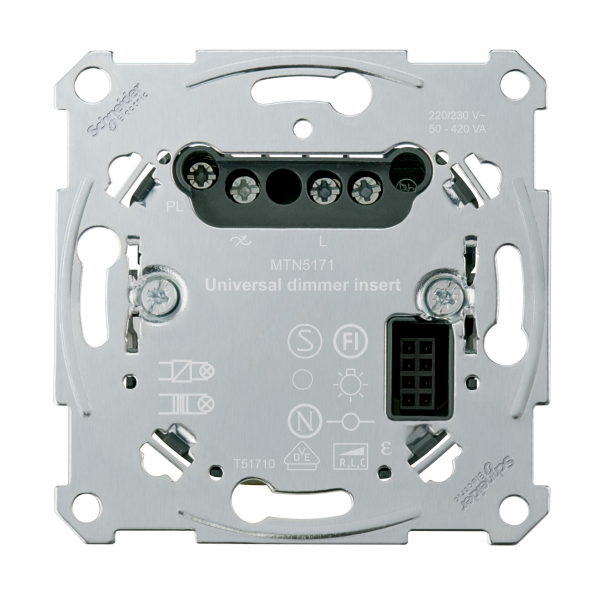 Schneider Electric  MERTEN  D-Life  PlusLink  Диммер механизм универсальный10-420Вт RLC (LED) 1 канал MTN5171-0000