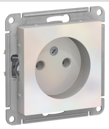 Schneider Electric AtlasDesign Жемчуг  Розетка без заземляющих контактов 16А, механизм ATN000441