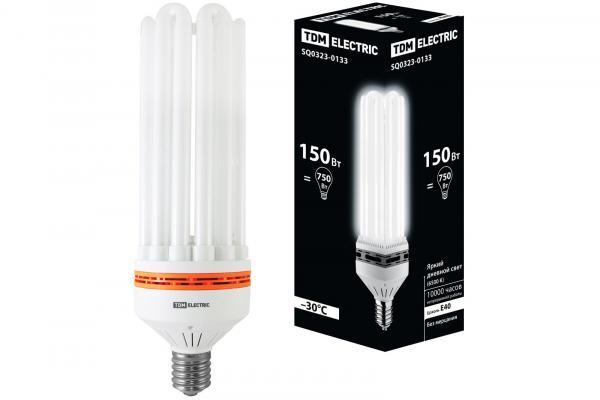 Компактная люминесцентная лампа TDM КЛЛ-6U-150Вт-6500К-Е40
