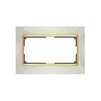 Werkel  Snabb Слоновая Кость-Золото Рамка для 2-местной розетки WL03-Frame-01-DBL-ivory-GD a035259