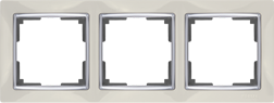 Werkel  Snabb Слоновая Кость-Хром Рамка 3-местная WL03-Frame-03-ivory a028902