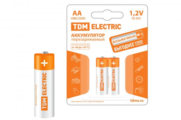 Аккумулятор TDM AA-2500 mAh Ni-MH BP-2