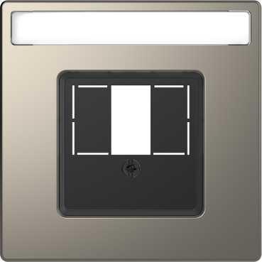 Schneider Electric  MERTEN  D-Life  Никель  Центральная Накладка для TAE/Audio/USB MTN4250-6050