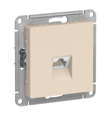 Schneider Electric AtlasDesign  Бежевый  Розетка компьютерная RJ45, категория 6A, механизм ATN000286