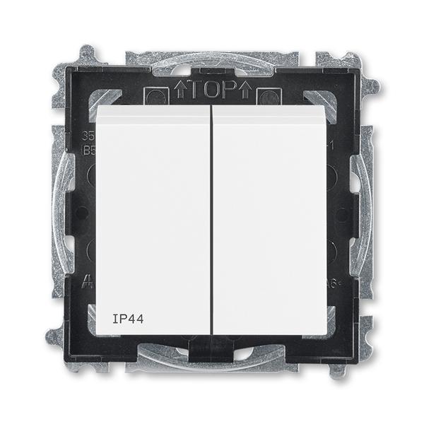 ABB  Levit   Белый/Белый Выключатель 2-клавишный IP44, 2CHH595940A4003