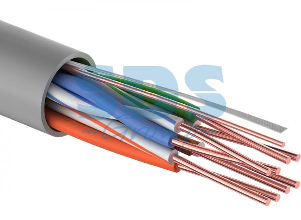 UTP 4PR 24AWG, CU (медь), CAT5e, 100МГц, PVC серый, (бухта 50 м)   кабель REXANT 01-0043-50