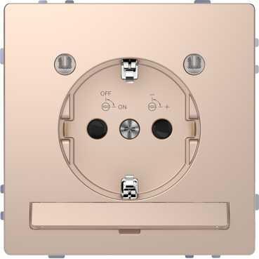 Schneider Electric  MERTEN  D-Life  Шампань  Розетка 16А с заземляющими контактами и LED модулем MTN2304-6051
