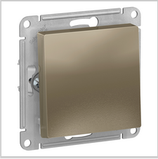 Schneider Electric AtlasDesign Шампань  Выключатель 1-клавишный схема 1, 10АХ, механизм ATN000511