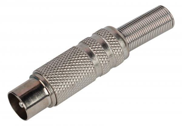 Разъем ЭРА  R-TV01 штекер TV c пружиной никель