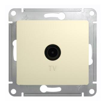 Schneider Electric Glossa  Бежевый Розетка ТВ 1-местная 1DB, механизм IP20 скрытая установка GSL000291