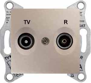 Schneider Electric Sedna Титан Розетка механизм TV/R проходной 4dB IP20 скрытая установка SDN3301868