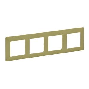 Legrand  Valena  LIFE  Лайм Рамка 4-местная универсальная скрытая установка IP20 / 754084