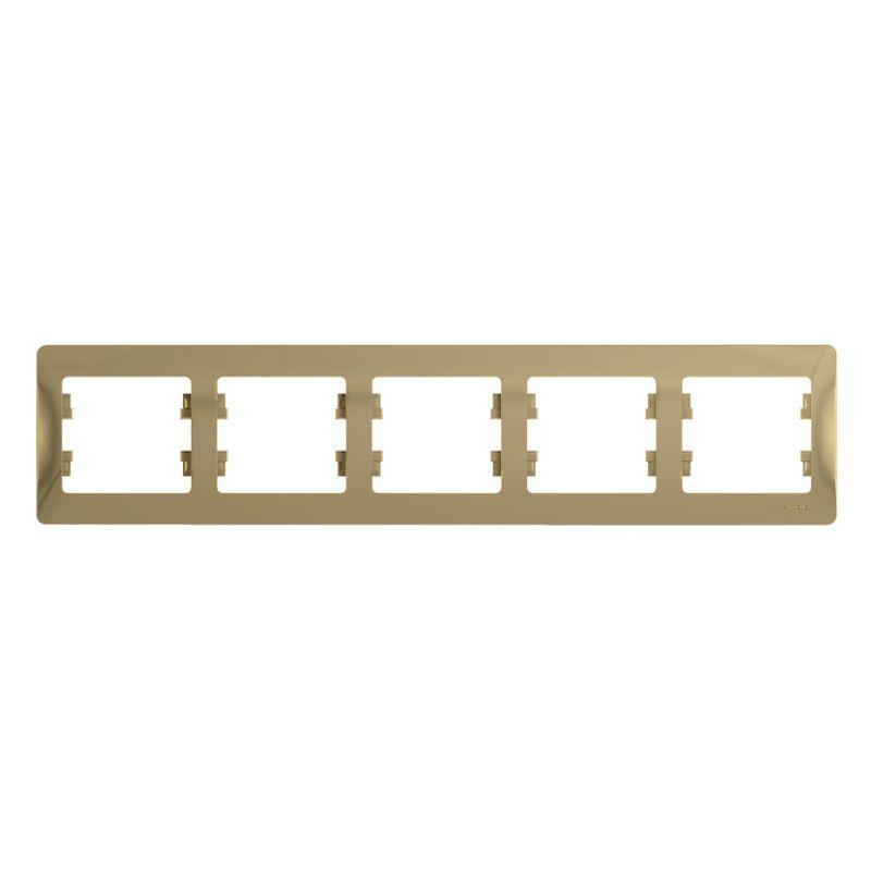 Рамка 5-м Glossa горизонт. титан SchE GSL000405