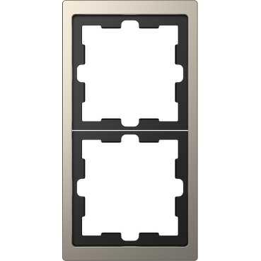 Schneider Electric  MERTEN  D-Life  Никель  Рамка 2-местная MTN4020-6550