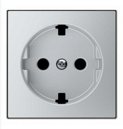 ABB  SKY Серебристый Алюминий Накладка для розетки SCHUKO с плоской поверхностью /2CLA858890A1301/