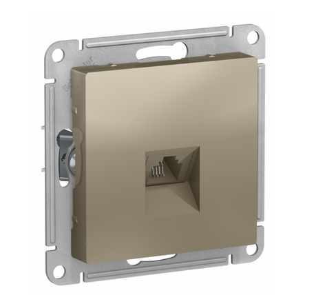 Schneider Electric AtlasDesign Шампань  Розетка телефонная RJ11, механизм ATN000581