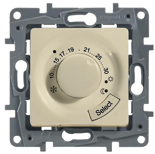 Legrand  Etika  Слоновая Кость Термостат сенсорный для пола 672330