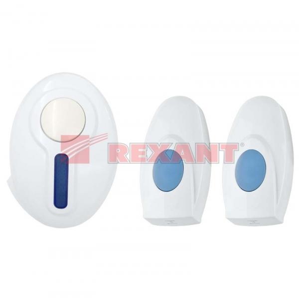 REXANT Звонок беспроводной с двумя кнопками вызова IP44 36 мелодий RX-4 73-0040 73-0040