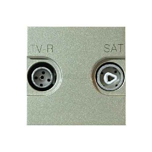 ABB  Zenit  Шампань Розетка TV-R-SAT оконечная с накладкой  /N2251.7 CV//2CLA225170N1901/