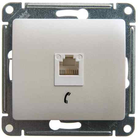 Schneider Electric Glossa Перламутр Розетка телефонная RJ11, механизм IP20 скрытая установка GSL000681T