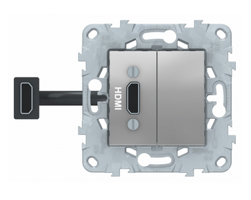 Schneider Electric Unica NEW Алюминий Розетка HDMI, NU543030