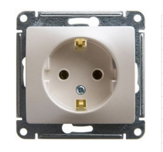 Schneider Electric Glossa Молочный Розетка с заземляющими контактами, 16А, 250В, механизм IP20 скрытая установка GSL000943