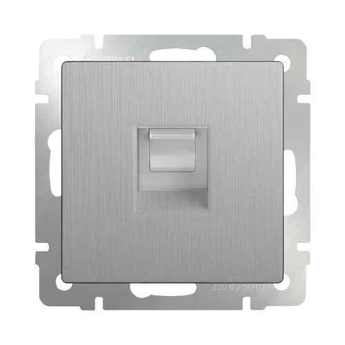 Werkel Серебро Рифленый Розетка механизм телефонная RJ-11 WL09-RJ-11