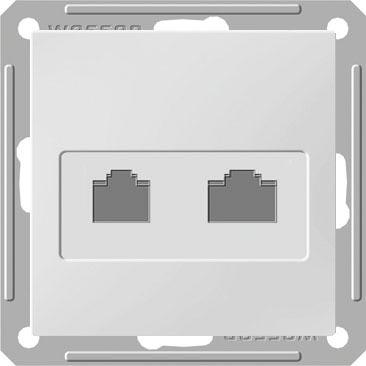Schneider Electric  Wessen59  Белый  Розетка информационная без рамки категория 5Е 2-местная скрытая установка RSI-251KK5E-1-86