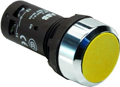 ABB Кнопка CP1-30Y-11 желтая б/фикс 1НО+1HЗ /1SFA619100R3073/