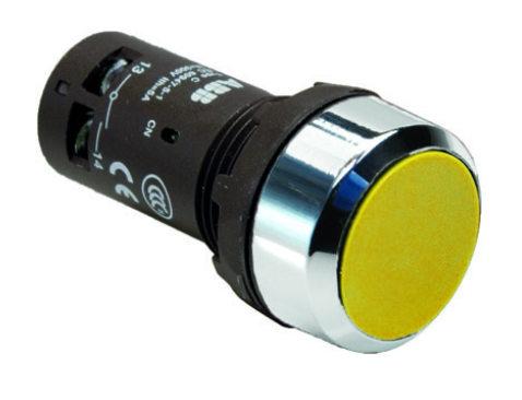 Кнопка CP1-30Y-02 желтая без фиксации 2HЗ ABB  /1SFA619100R3053/