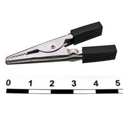 Зажим крокодил TDM 10А 50мм ЗК черный (10шт)