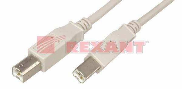 Шнур  USB-B (male) - USB-B (male)  2M  REXANT 18-1125