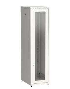 Шкаф LINEA E 42U 600х800мм двери 2шт стеклянная и металлическая серый ITK