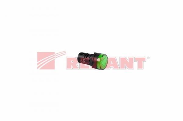 Индикатор Ø30  220V  зеленый LED  (RWE-618)  REXANT 36-3383