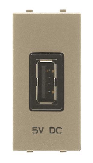 ABB  Zenit  Шампань Устройство зарядное механизм USB 1М, 2000 мА, 5В 2CLA218520N1901