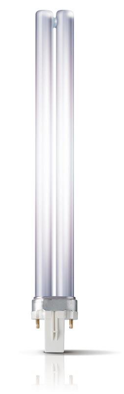 Компактная люминесцентная лампа PHILIPS PL-S 11Вт 2P G23 3000K для настольного света