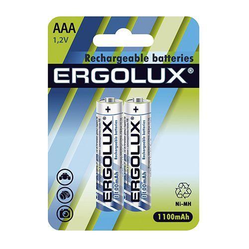 Аккумулятор AAA Ni-MH 1.2В 1100мА.ч NHAAA1100BL2 BL-2 металлик (блист.2шт) Ergolux 12446