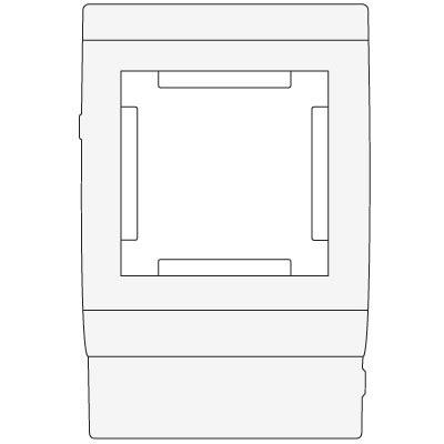 DKC  In-liner Classic PDA-45N  Рамка-суппорт  Белый  45x45 мм  120  под 2 модуля  00515