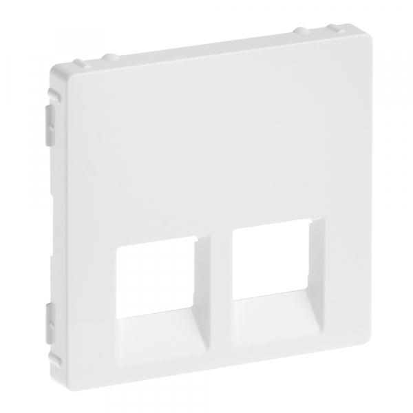 Legrand  Valena  LIFE  Белая Лицевая Панель для розетки RJ11/RJ45 2-местной скрытая установка IP20 / 755420